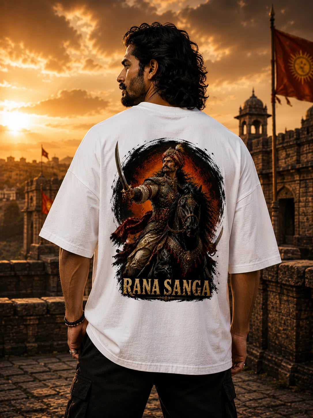 Rana Sanga Warrior Graphic T-Shirt | Rajputana Tee