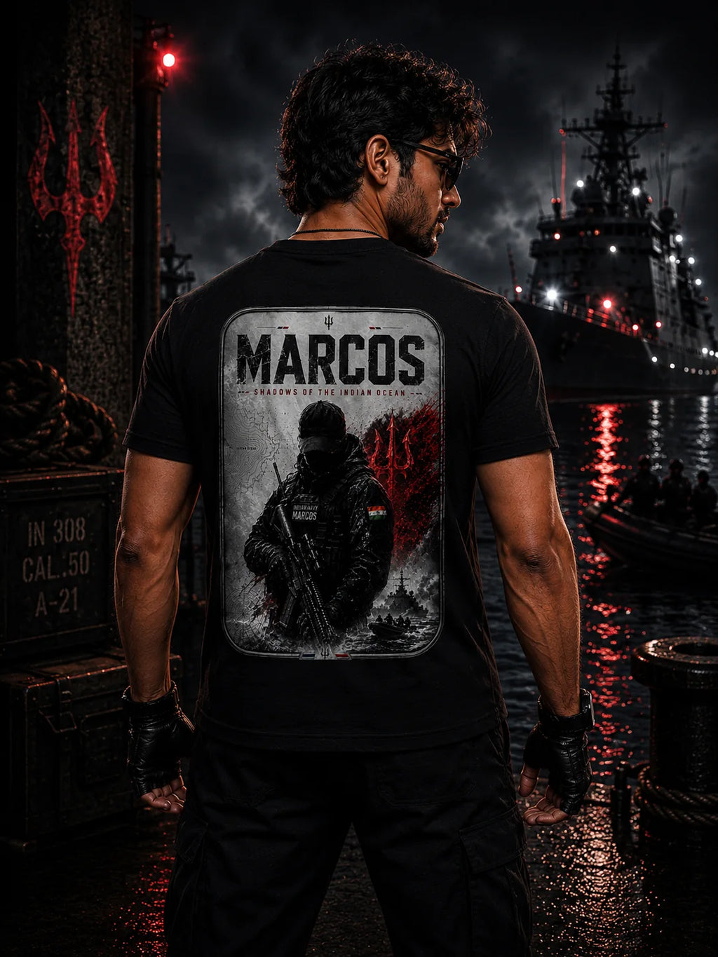 MARCOS T-Shirt – Shadows Move Silently | Indian Navy Special Forces Tee