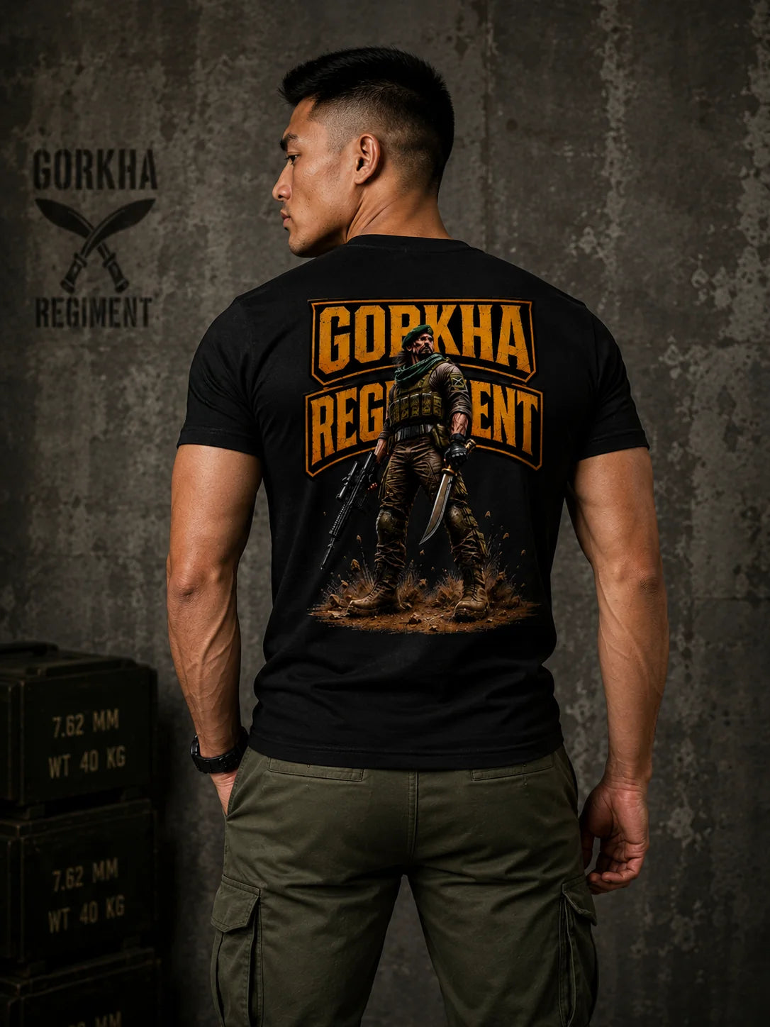 Gorkha Regiment Soldier Graphic T-Shirt