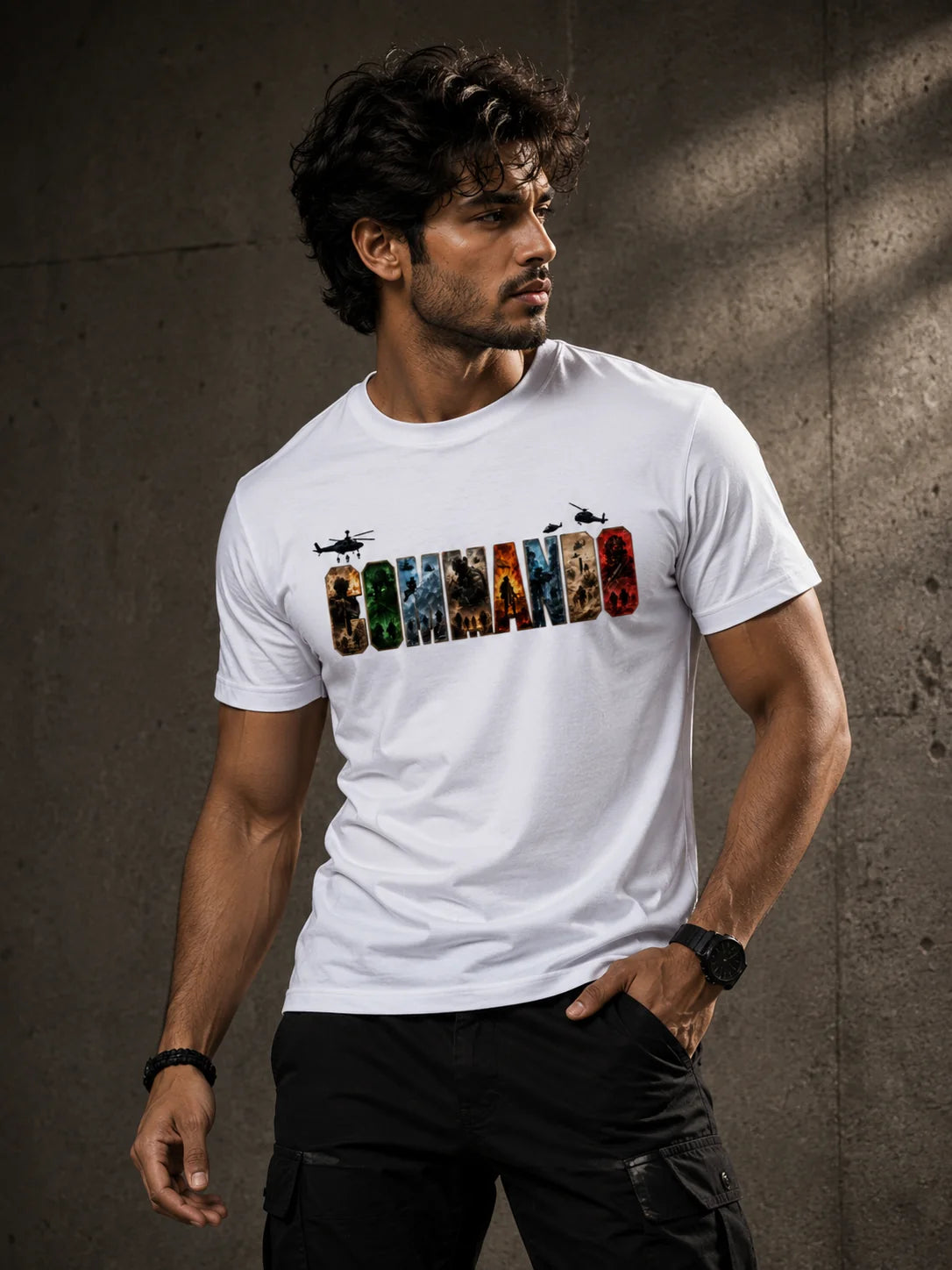 Indian Commando T-Shirt | No Fear No Mercy Only Victory | Fearless Relentless Forever