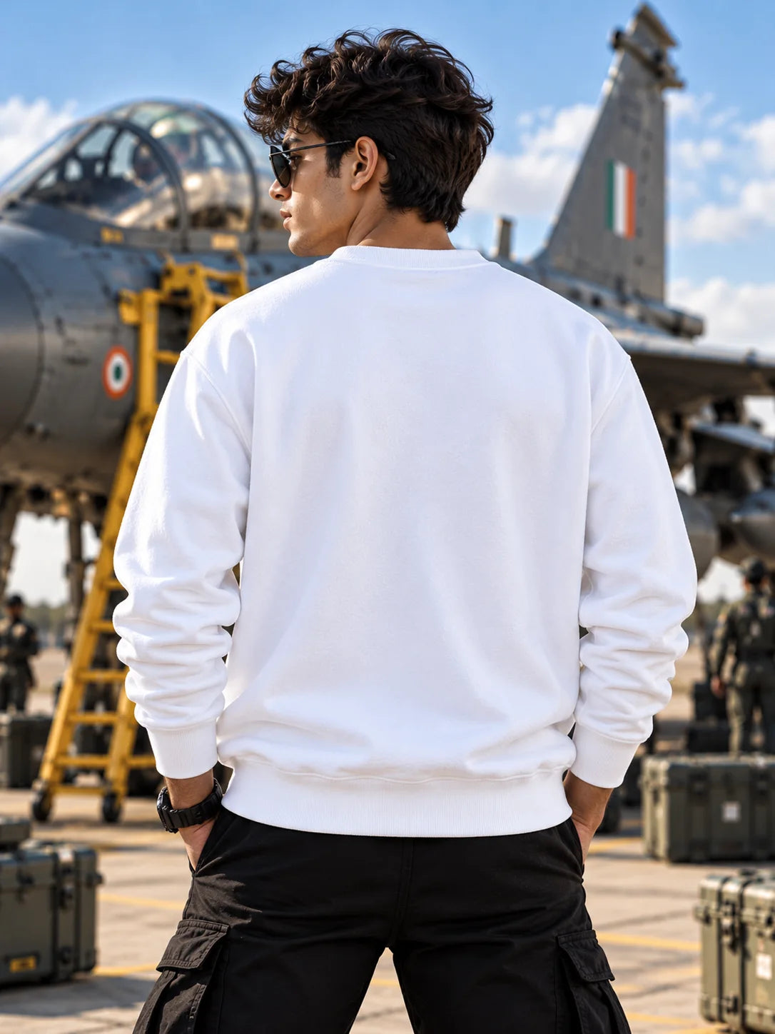 Mach One Fighter Jet Graphic Sweatshirt