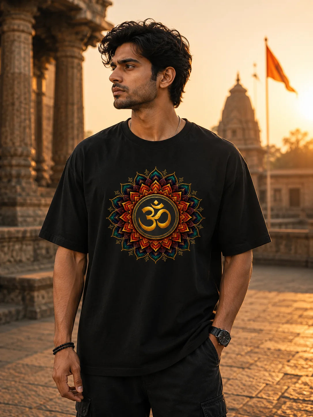 Om Mandala Oversized T-Shirt
