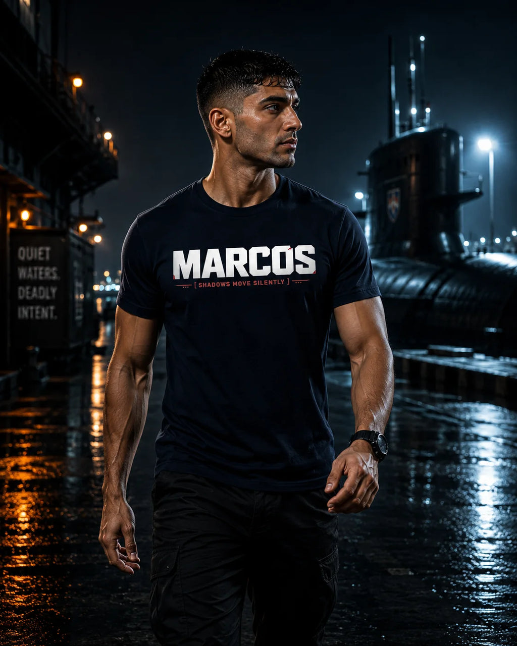 MARCOS Shadows of the Indian Ocean Premium Stretch T-Shirt | Indian Navy Special Forces