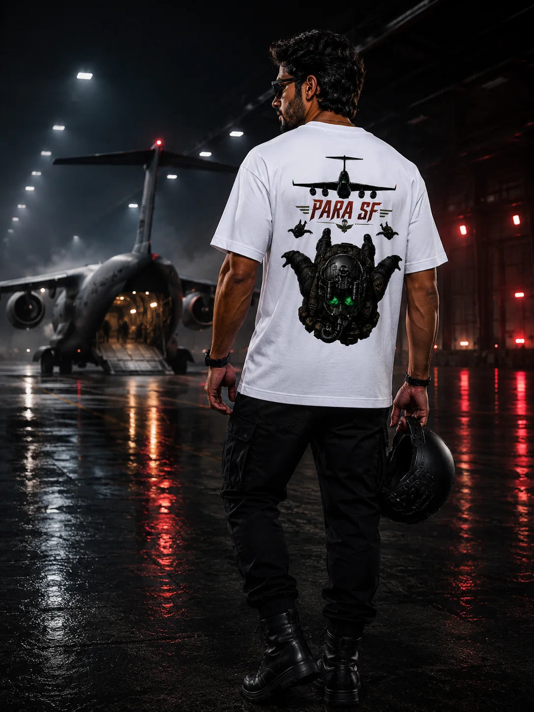PARA SF Oversized T-Shirt | Airborne Paratrooper Print Tee