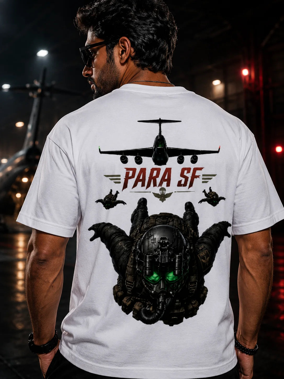 PARA SF Oversized T-Shirt | Airborne Paratrooper Print Tee