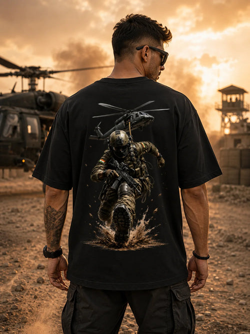 Indian Army Soldier Oversized T-Shirt