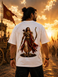 Karna Warrior Oversized White T-Shirt