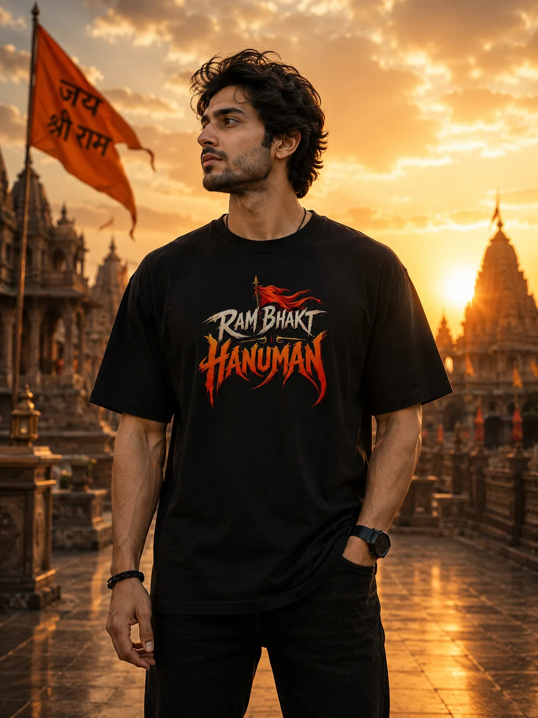 Ram Bhakt Hanuman Oversized T-Shirt