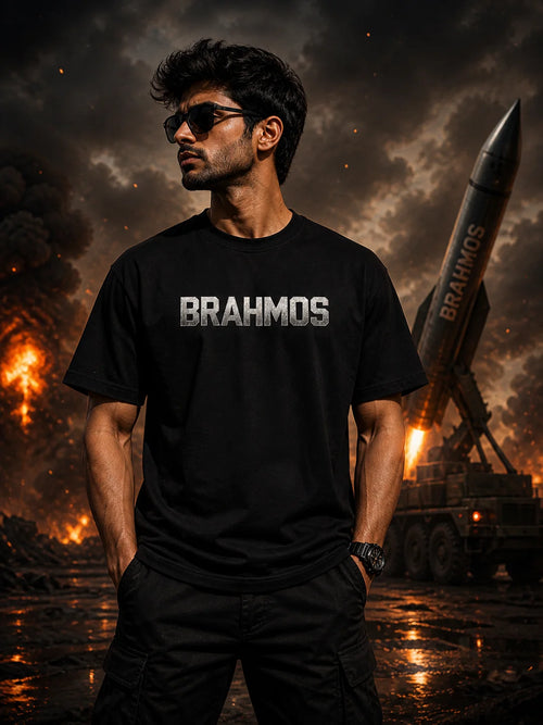 BrahMos Missile T-Shirt – India’s Supersonic Strike Power | Premium Cotton Tee