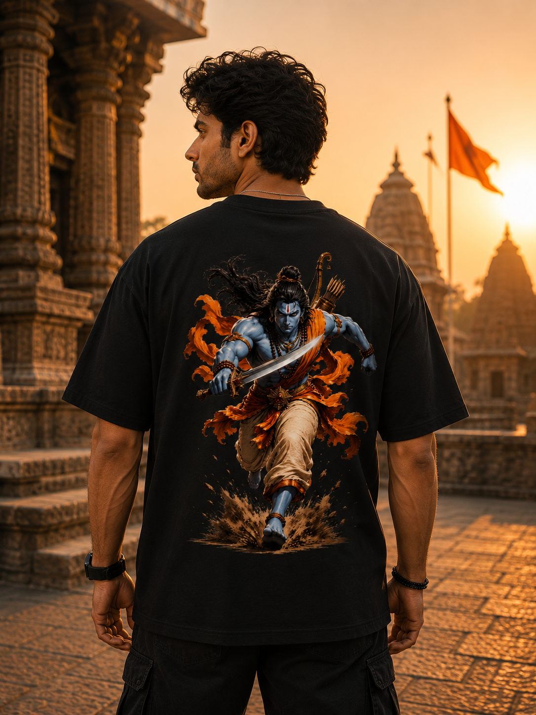 Shree Ram Warrior Oversized T-Shirt