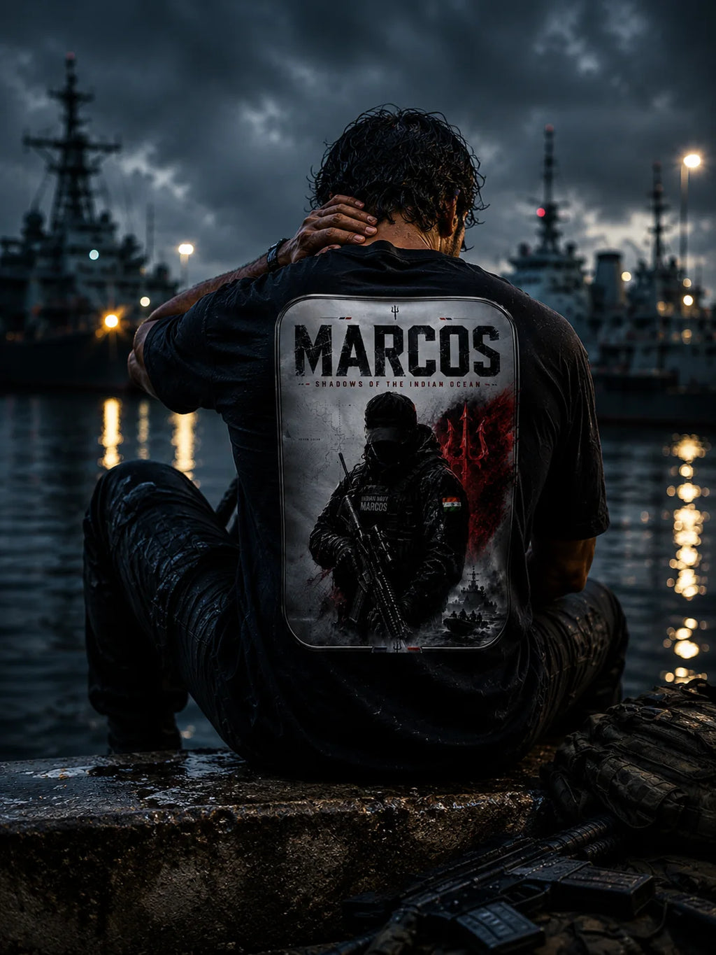 MARCOS Shadows of the Indian Ocean Premium Stretch T-Shirt | Indian Navy Special Forces