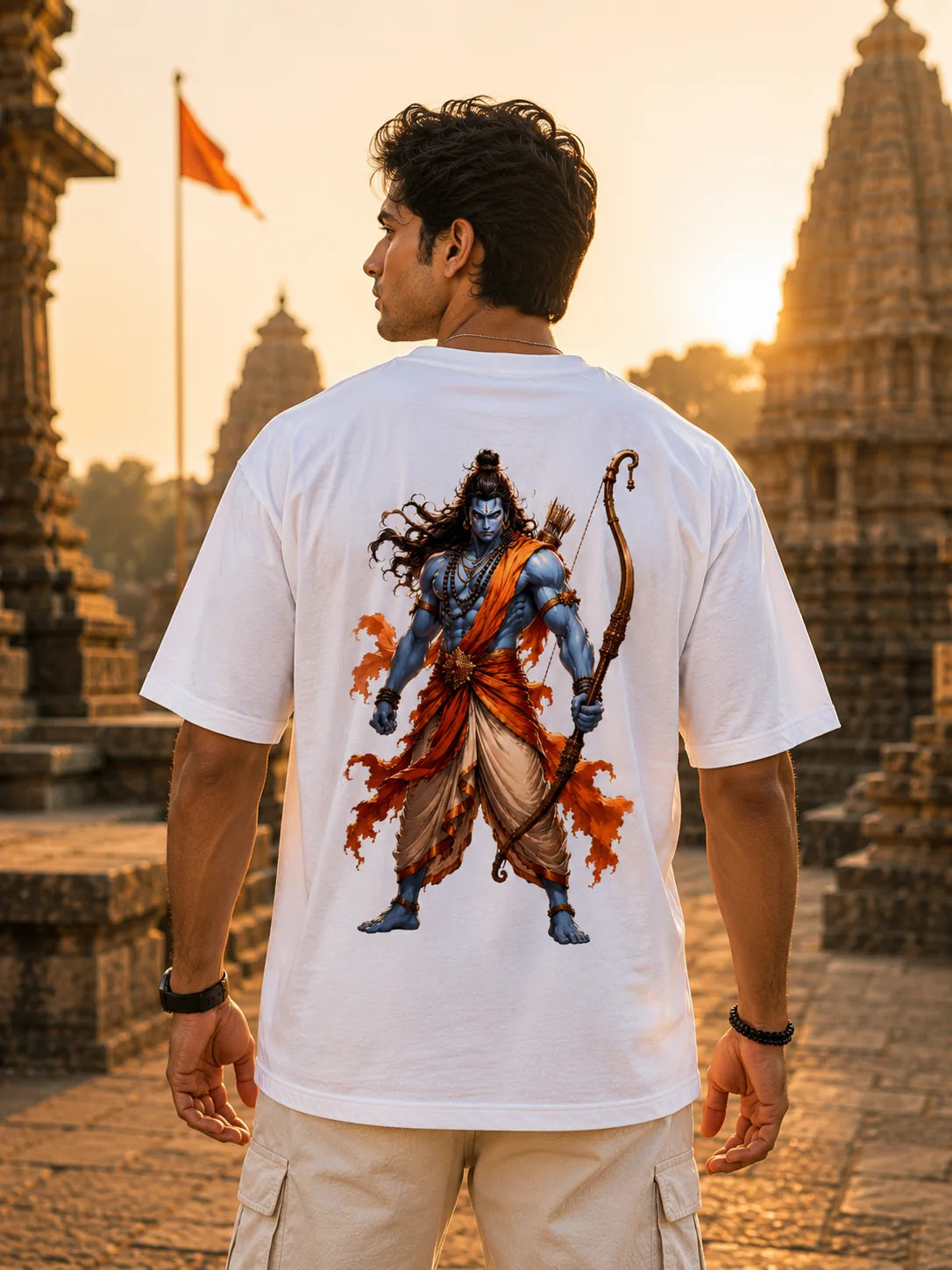 Shree Ram Oversized Black T-Shirt