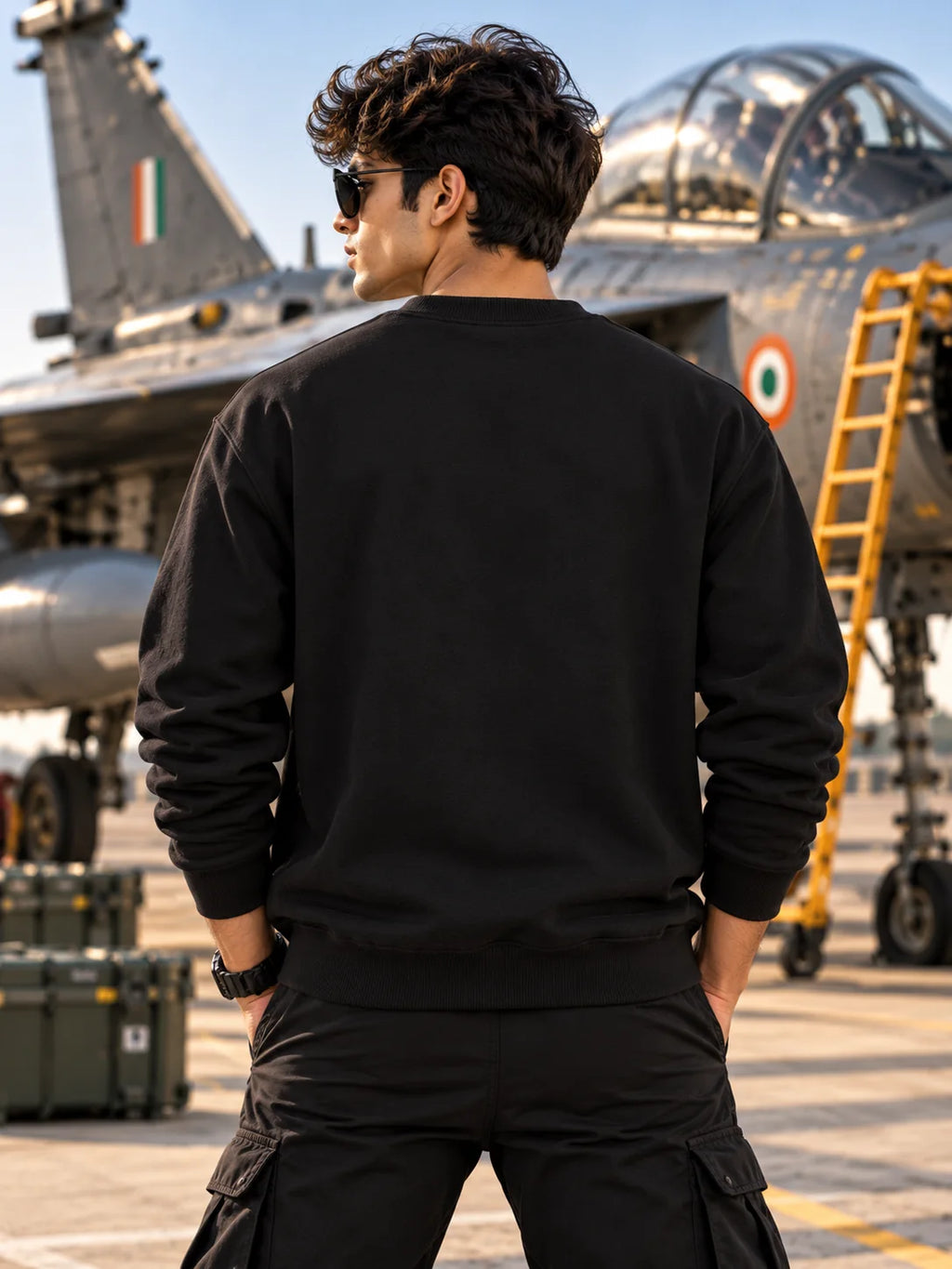 Tejas Fighter Jet Graphic Sweatshirt