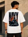 Indian Navy Warship Oversized T-Shirt