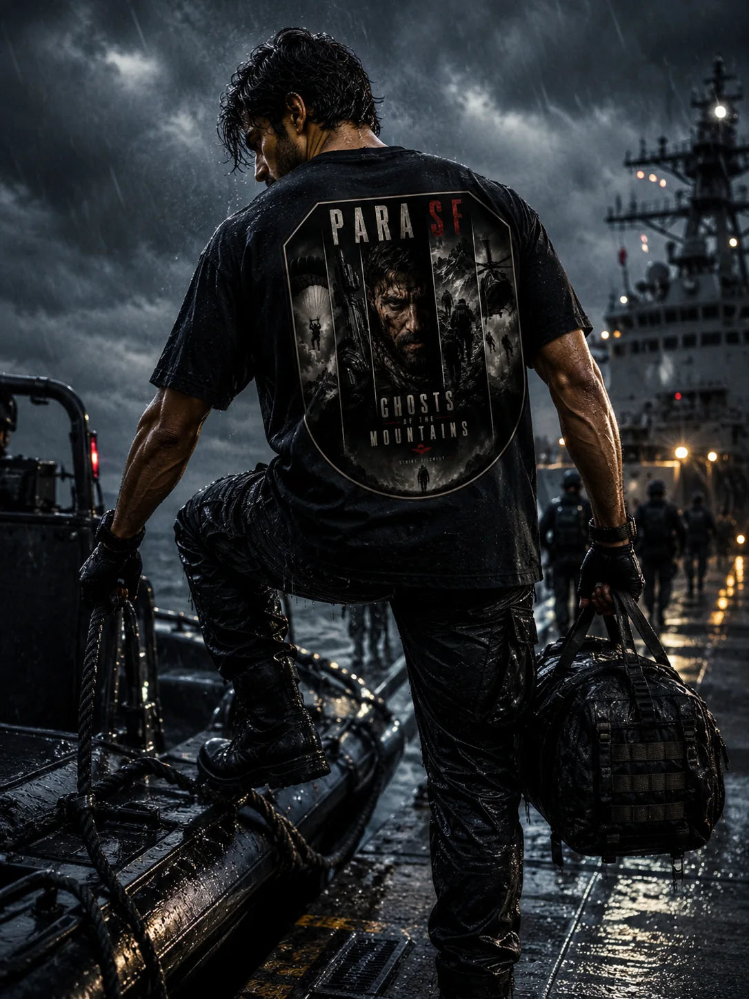Para SF Balidan x Ghosts of the Mountains Premium Stretch T-Shirt | Indian Army Special Forces