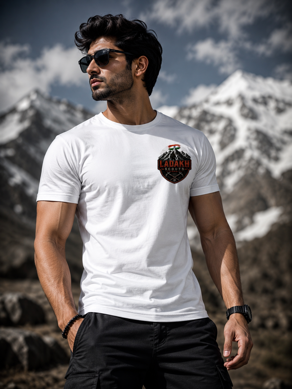 LADAKH SCOUTS T-Shirt | Mountain Warrior Military Print Tee