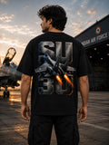 SU-30MKI Black Oversized T-Shirt