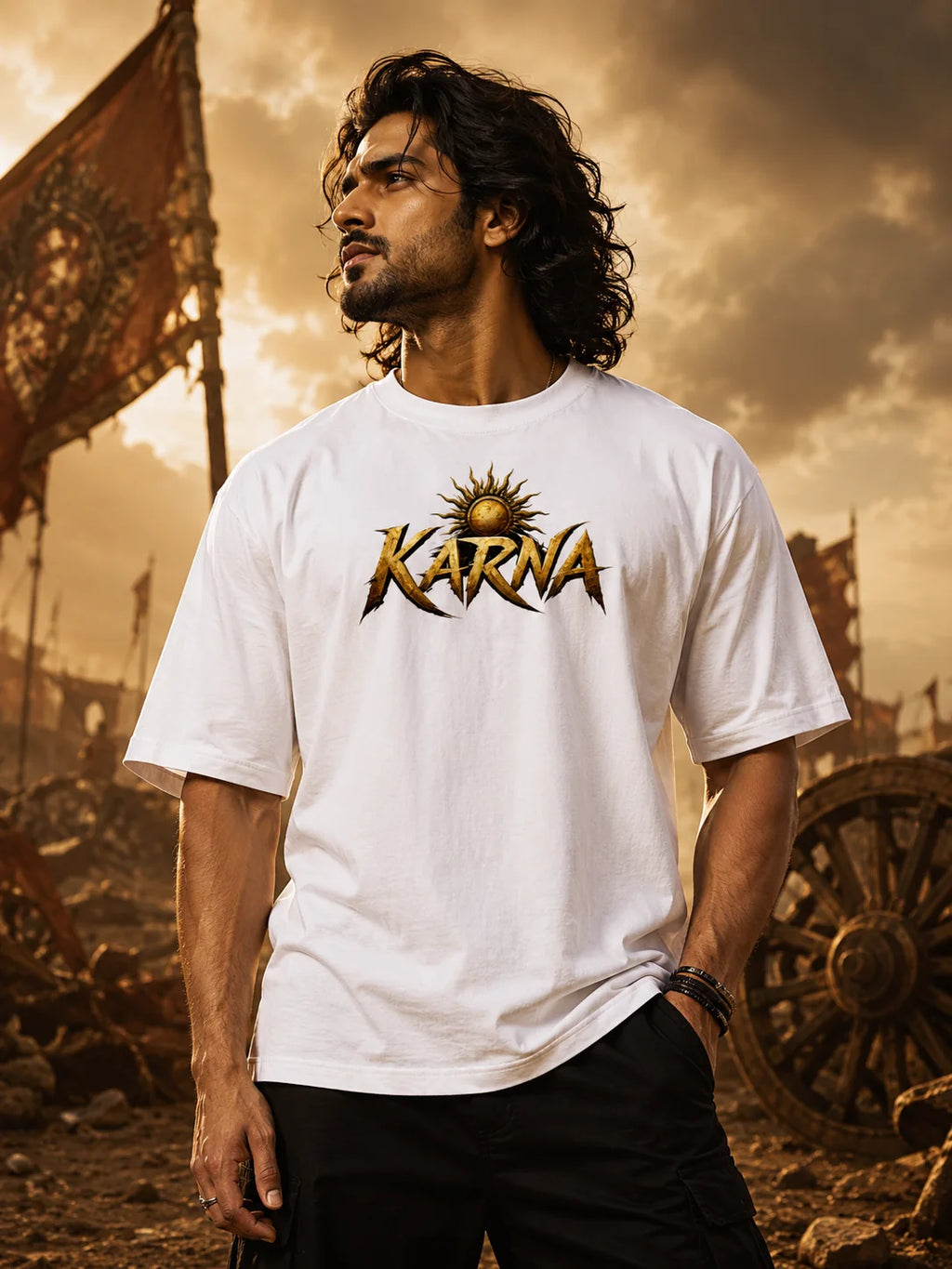 Karna Warrior Graphic T-Shirt | Mythology Tee
