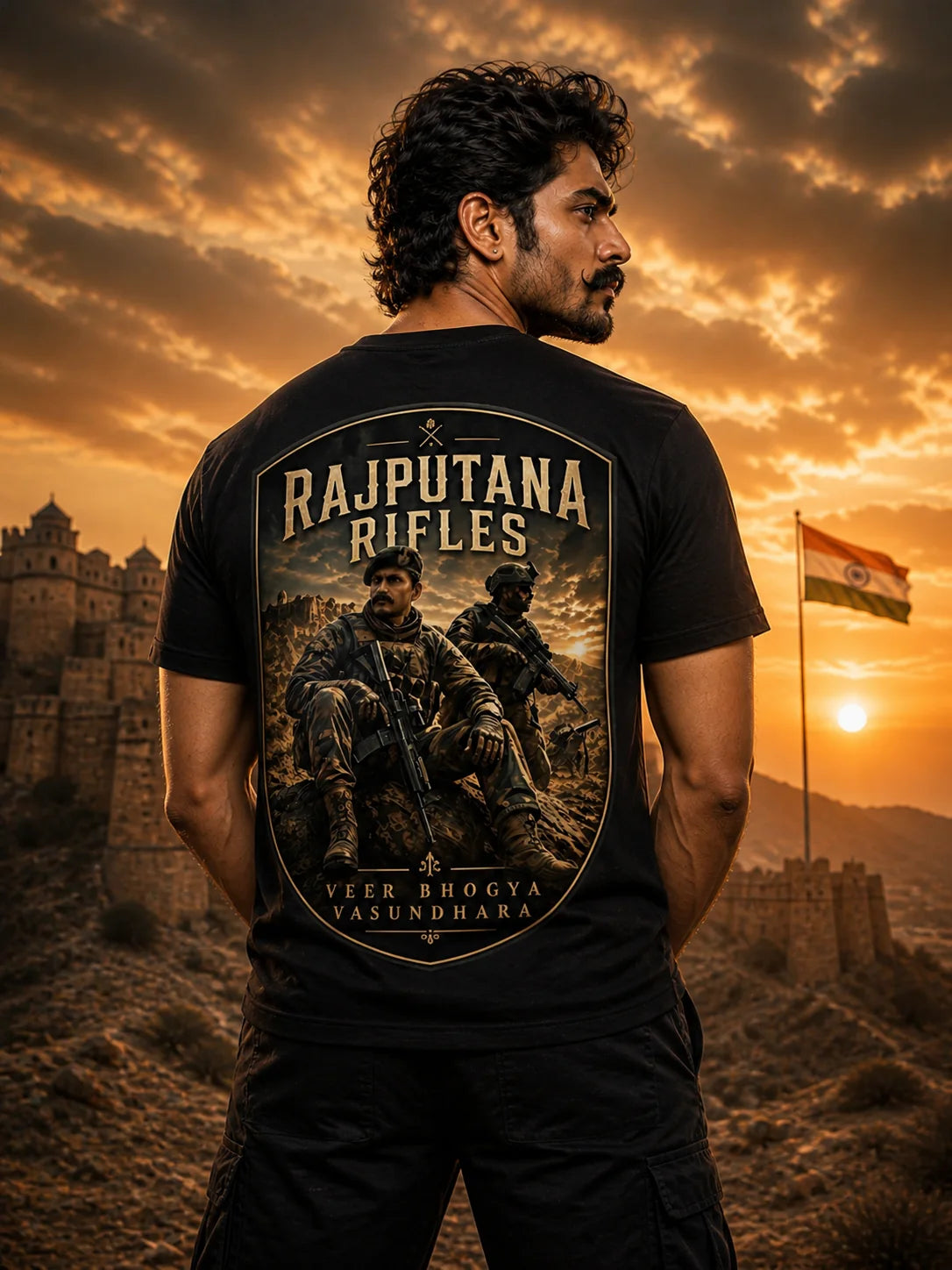 Rajputana Rifles T-Shirt – Indian Army Warrior Pride Edition